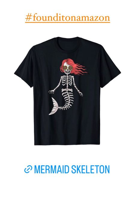 Amazon find, found it on Amazon, skeleton top, skeleton shirt, mermaid skeleton, Halloween shirt, Halloween sweatshirt, Halloween top, fall style, fall looks, fall outfits 

#LTKstyletip #LTKSeasonal #LTKunder50