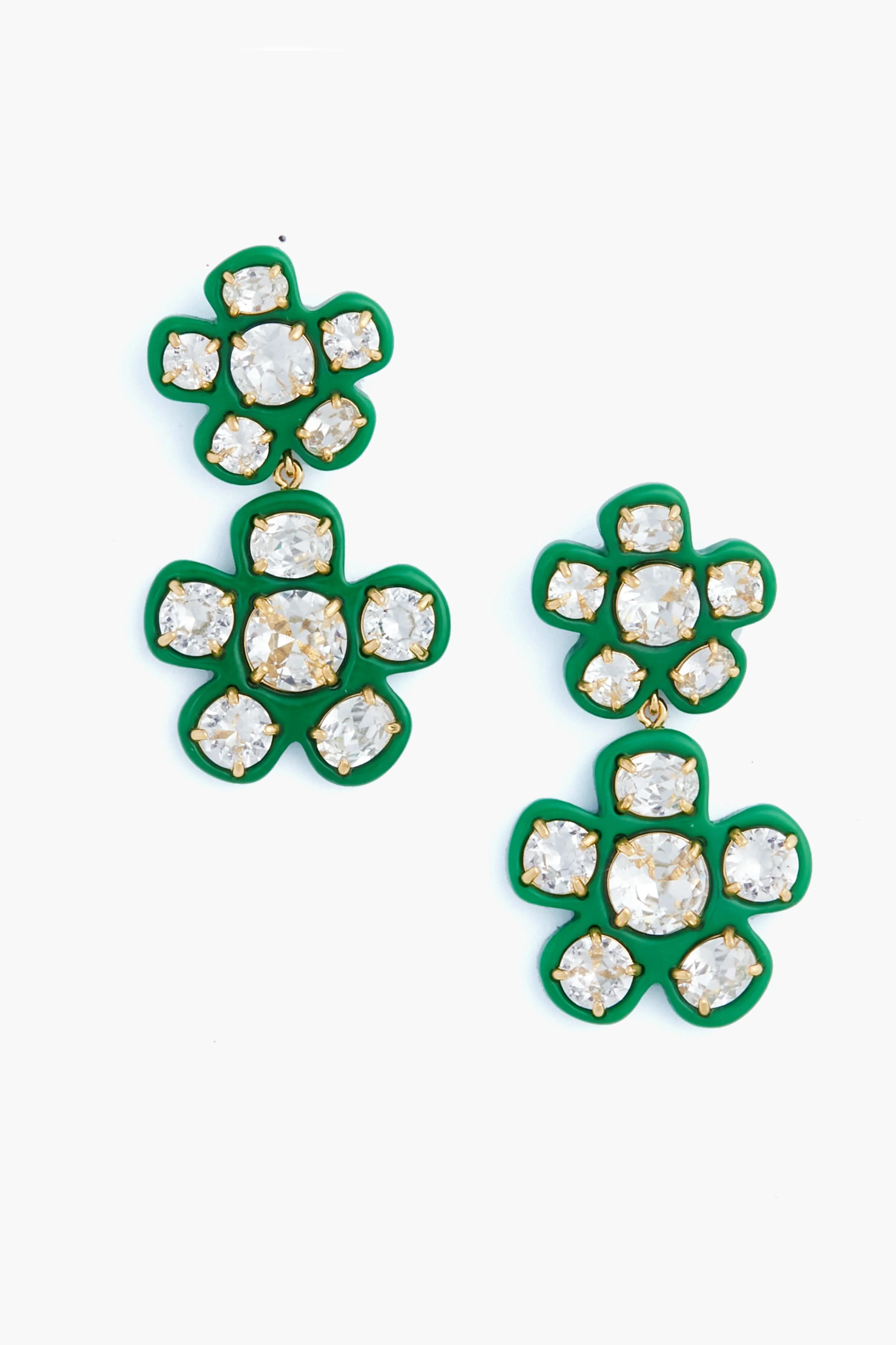 Kelly Green Daisy Drop Earrings 
                Tuckernuck x Atlantic-Pacific | Tuckernuck (US)