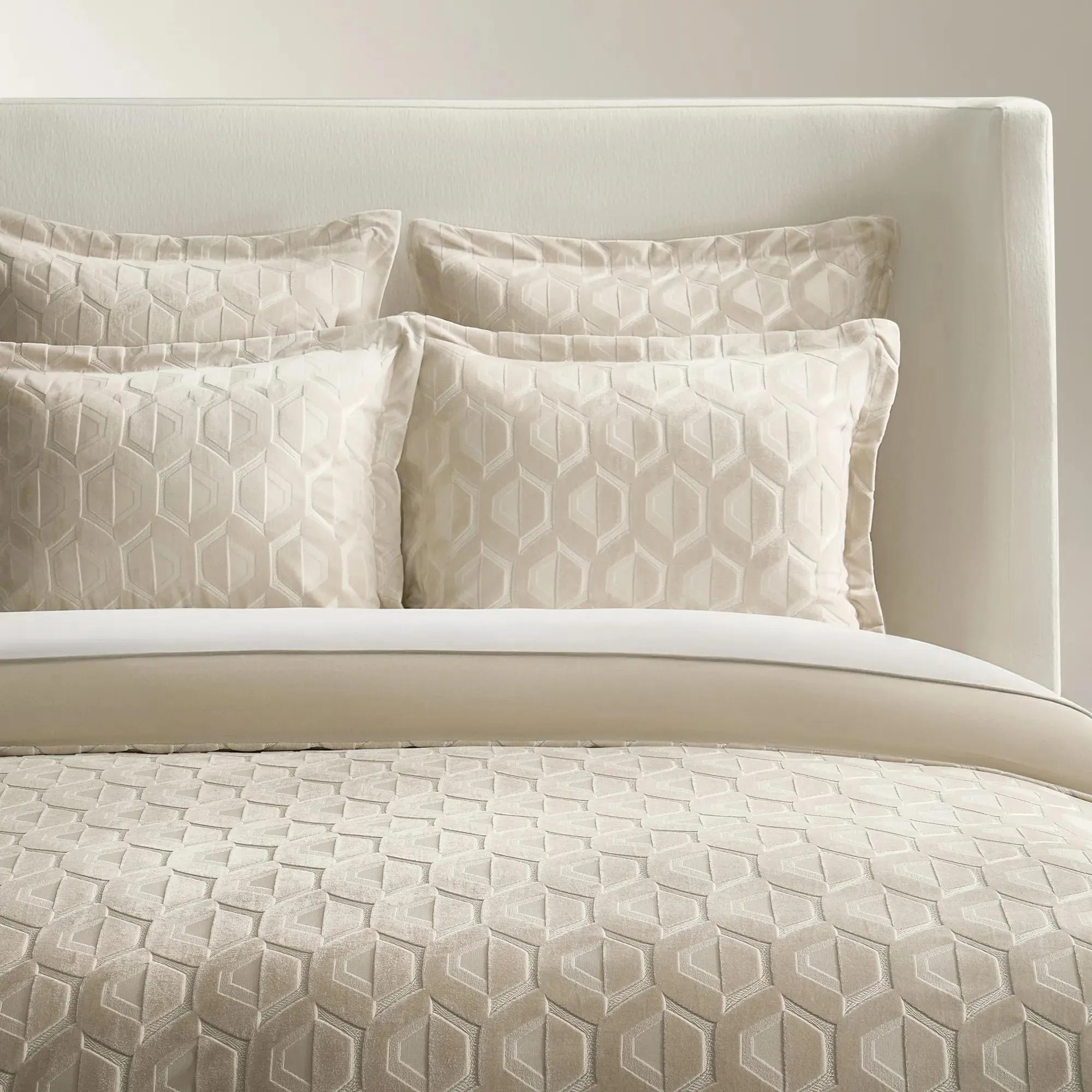 Cielo Cut Velvet Bedding Set - Alabaster | Z Gallerie