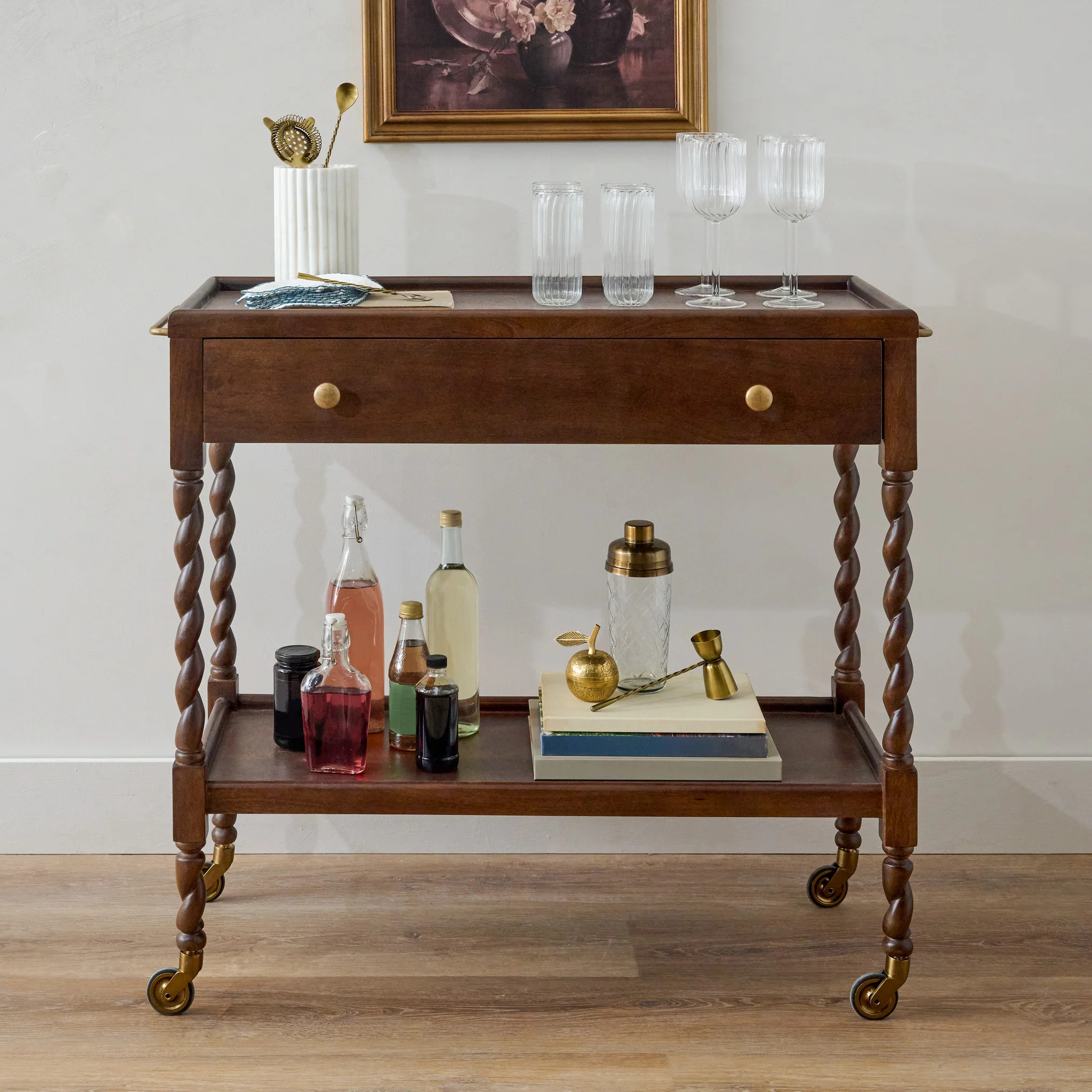 Barley Twist Bar Cart | Magnolia