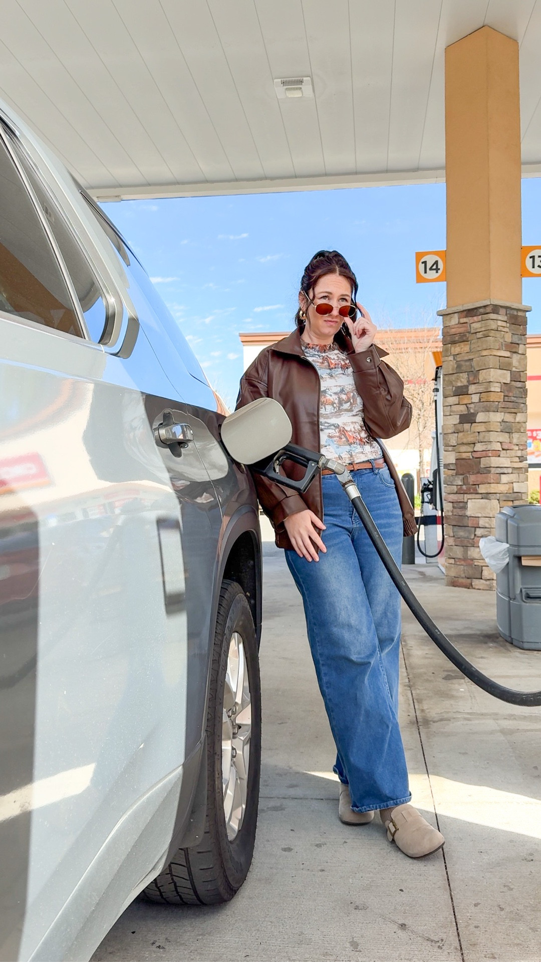 Just out here risking it all 😂 My entire outfit is Amazon and everything runs tts! 

#layering #spring #western #equine #Amazon #marriage #momlife #humor #comfystyle #everydayoutfit #midsize 

#LTKmomlife #LTKootd #LTKTall