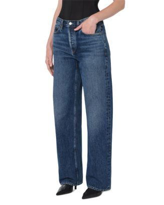 AGOLDE Arc High Rise Loose Wide Leg Jeans in Short Wave  | Bloomingdale's Women | Bloomingdale's (US)