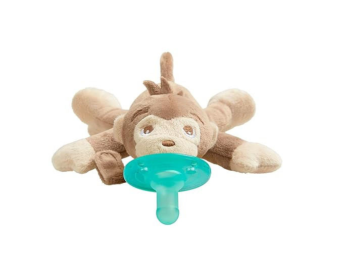 Philips AVENT Soothie Snuggle Pacifier Holder with Detachable Pacifier, 0m+, Monkey, SCF347/02 | Amazon (US)