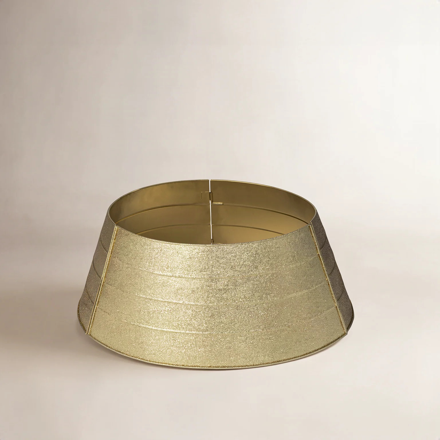 25.75"D Gold Metal Glitter Tree Collar | Wayfair North America