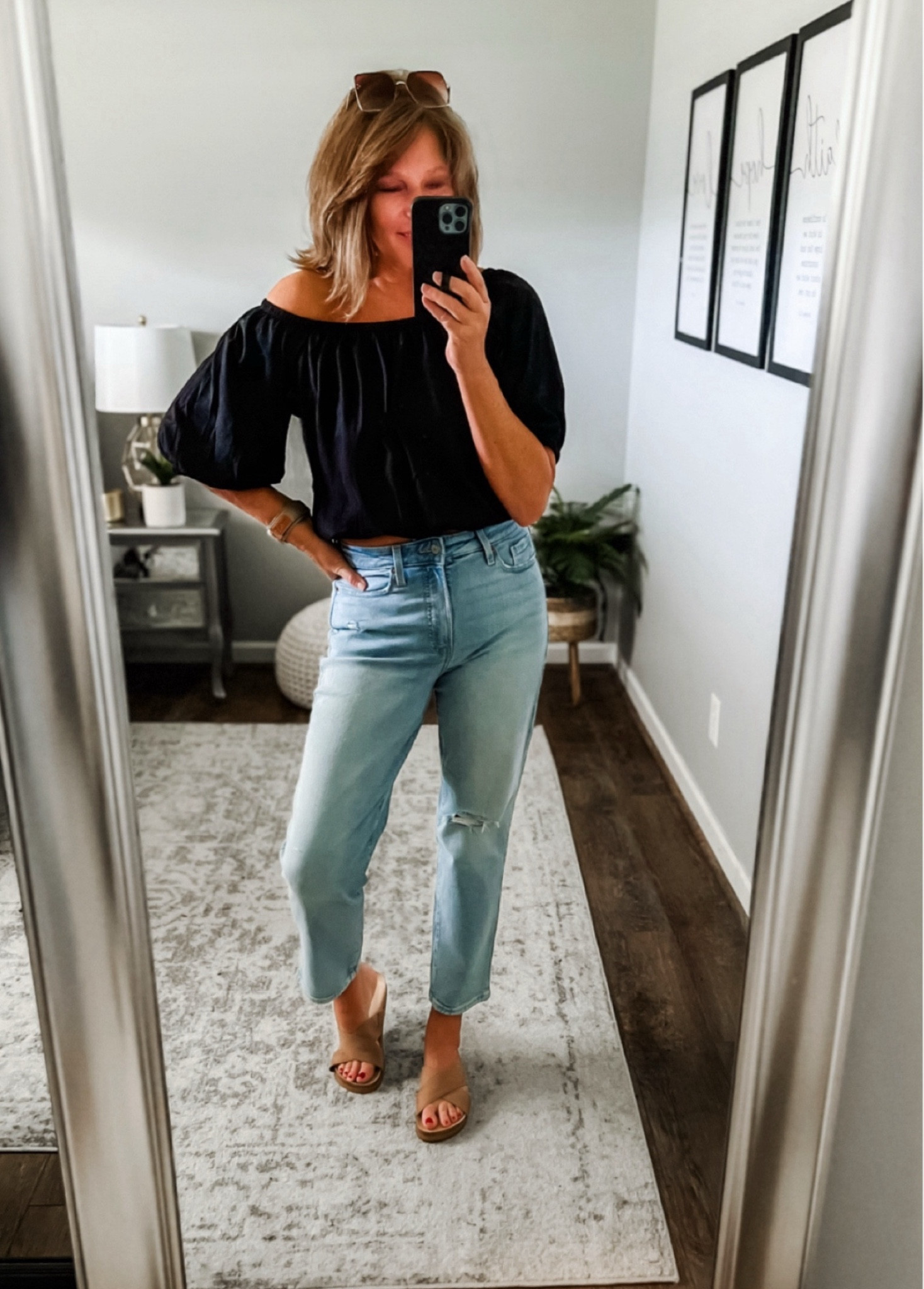 OG ankle jeans come in more colors, fits tts, some stretch. Fabulous support in the tummy area! Everything from Old Navy, all fits tts, more colors. 

Summer outfit, jeans, sale, tops, fashion over 40, casual outfit, sandals, affordable outfit, trends, fall outfit, transition outfit, teacher 

#LTKFindsUnder50 #LTKSaleAlert #LTKStyleTip