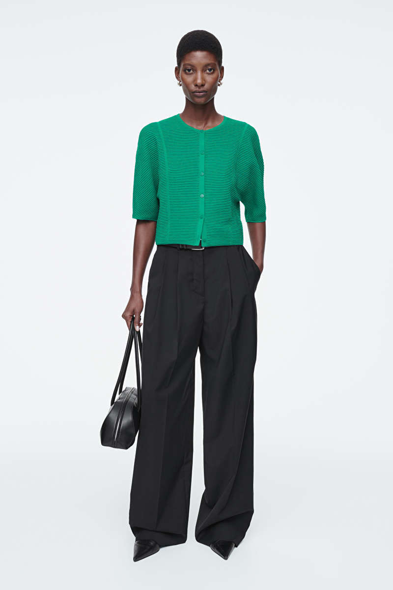 CROPPED SHORT-SLEEVED CARDIGAN | COS (US)