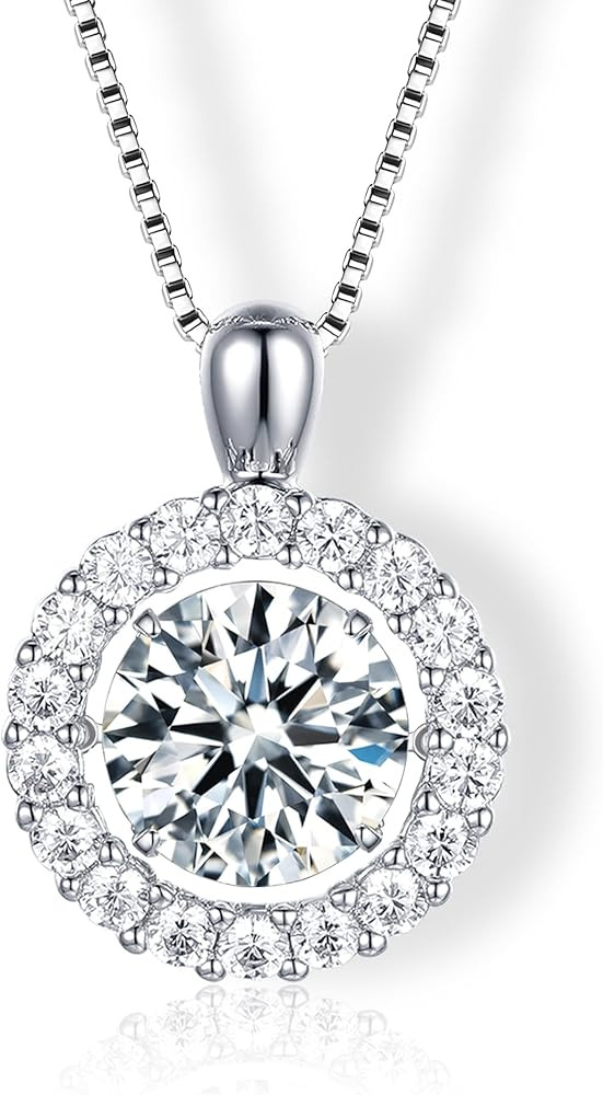 boya Moissanite Necklace for Women, Dancing Necklace for Anniversary Mother's Day Valentines Chri... | Amazon (US)