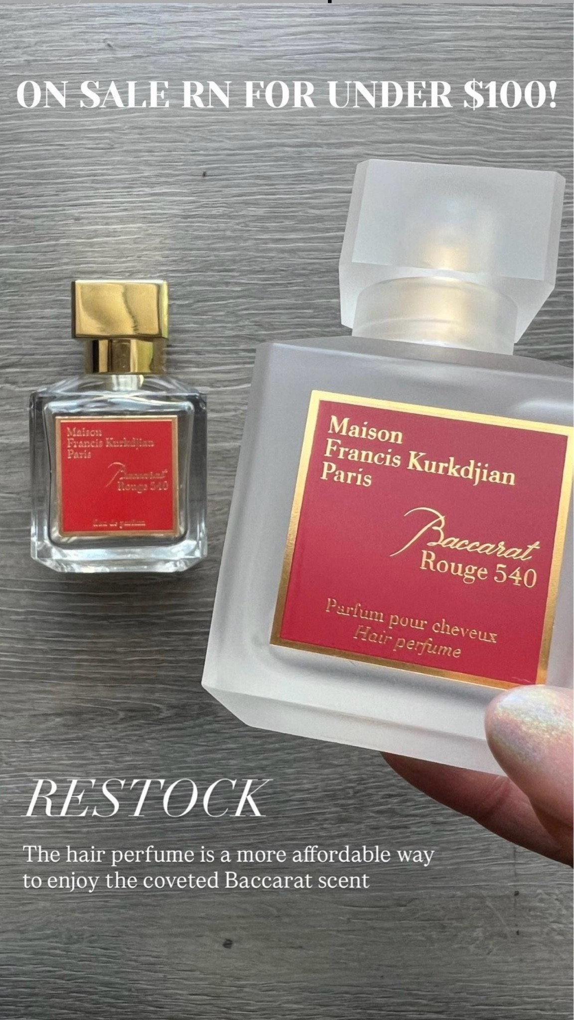 Restock and sale alert! The Baccarat Rouge 540 hair perfume is a more affordable way to enjoy the coveted scent! It’s restocked and on sale rn! The fragrance is on sale too! @nordstrom  #LaidbackLuxeLife

Hey Beautiful! Feel free to comment on this post if you have any questions! 🫶🏽

Follow me for more fashion finds, beauty faves, lifestyle, home decor, sales and more! So glad you’re here!! XO, Karma

#LTKgrwm #LTKSaleAlert #LTKBeauty