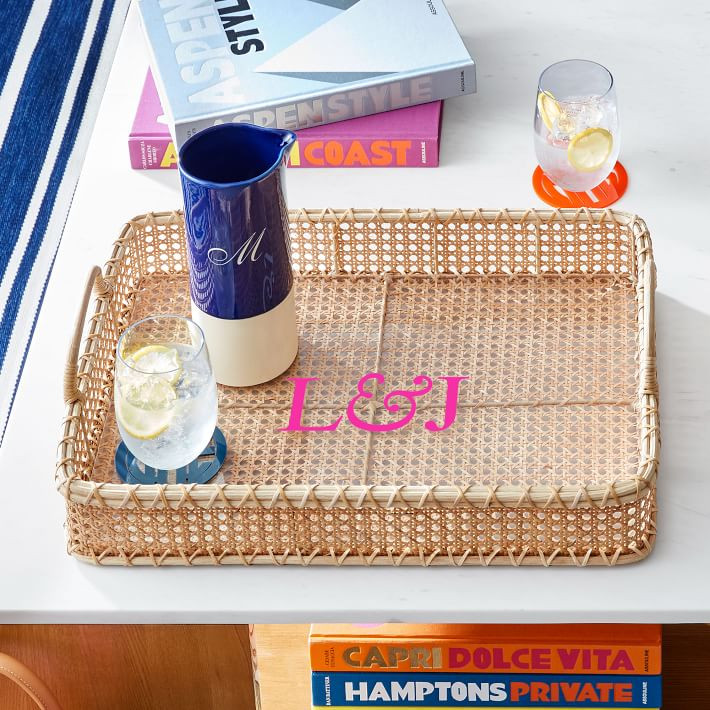 Natural Rattan Rectangle Serving Tray | Mark and Graham