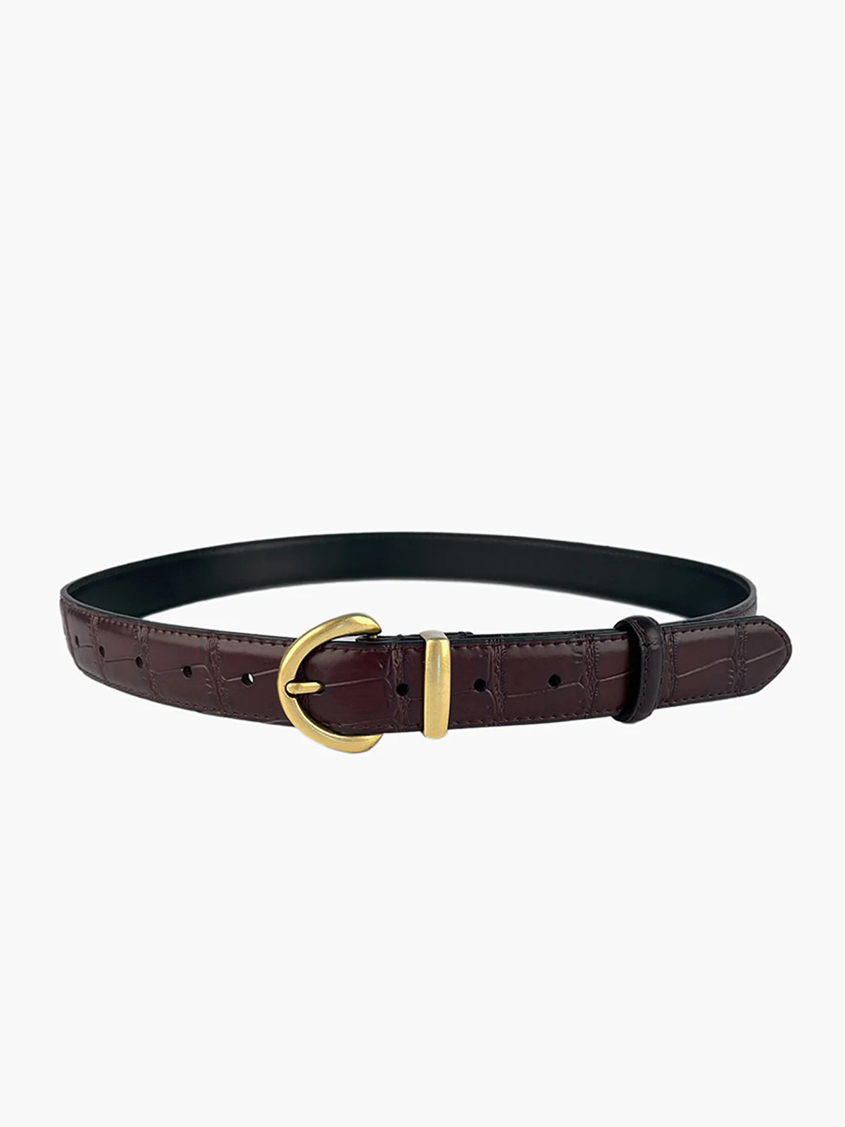 Vintage Crocodile Pattern Buckle Belt | Commense