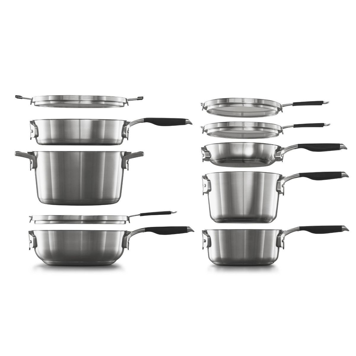 Select by Calphalon 10pc Stainless Steel Space Saving Set | Target