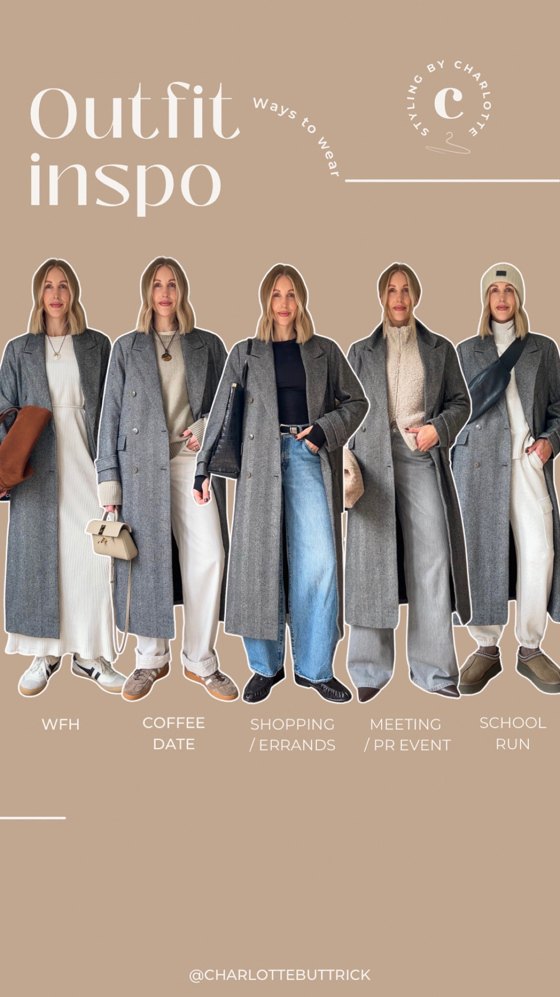 Casual chic outfits from my herringbone grey coat reel - ways to wear - how to style - autumn winter coat - long coat for women - everyday outfits 

#LTKstyletip #LTKautumn #LTKuk