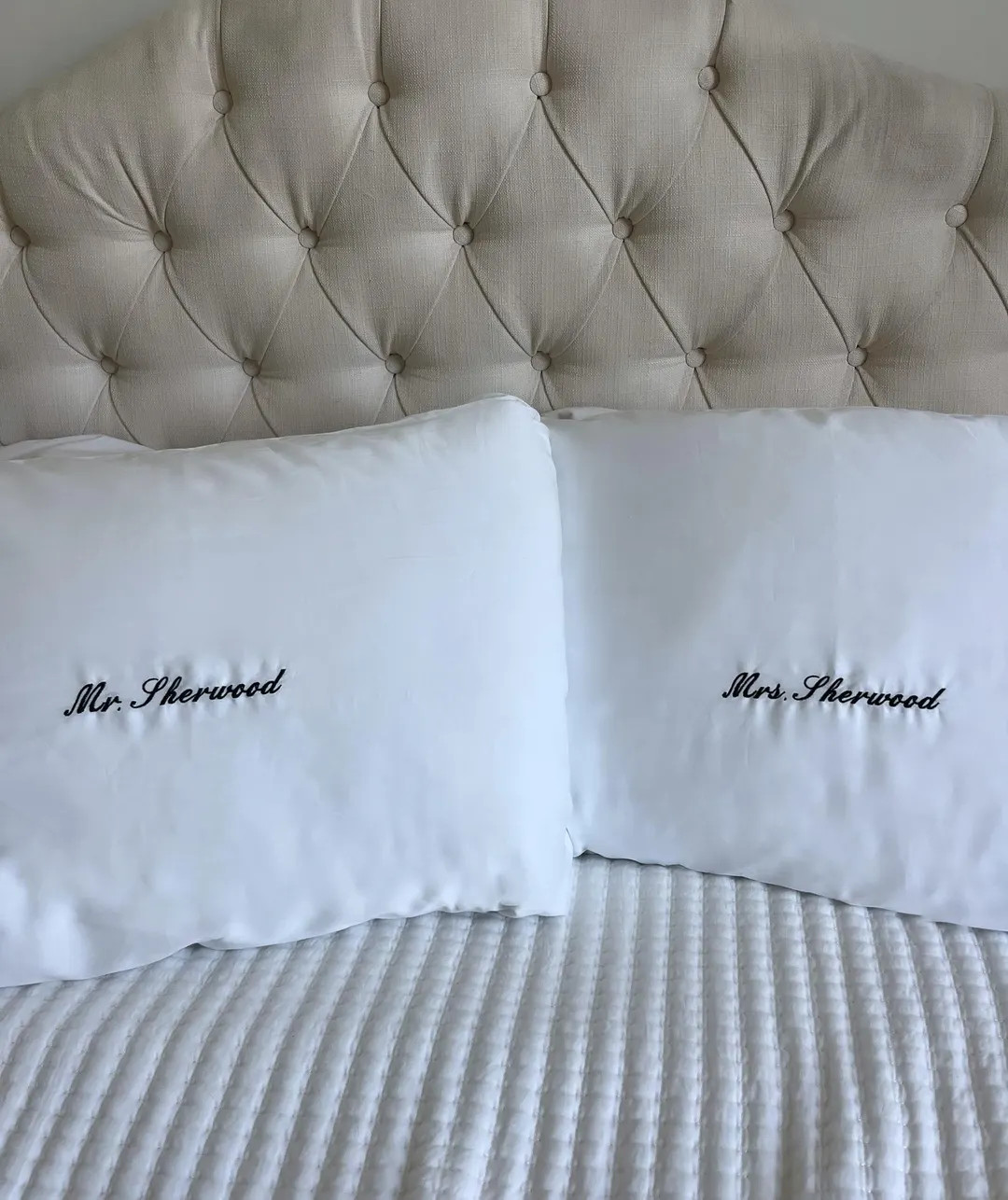 Custom Embroidered Pillow Cases, Mr and Mrs 2 PACK, Bride and Groom Pillow Cases, Embroidered Pil... | Etsy (US)