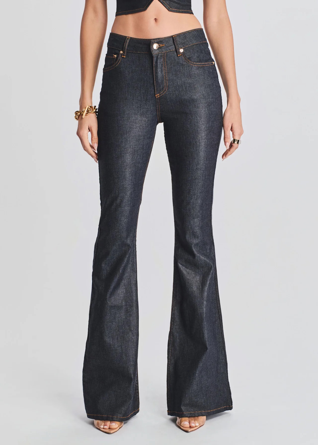 Moore Mid Rise Flare Jean | Retrofete