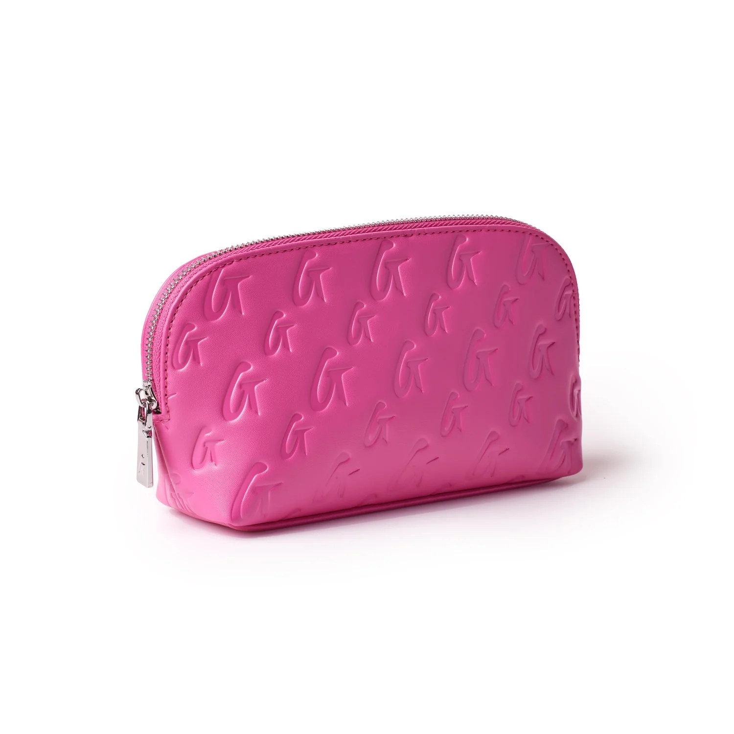 MONOGRAM COSMETIC POUCH - HOT PINK | Glam-Aholic Lifestyle