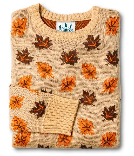 The Big Cozy Leaf Sweater - Tan | Kiel James Patrick
