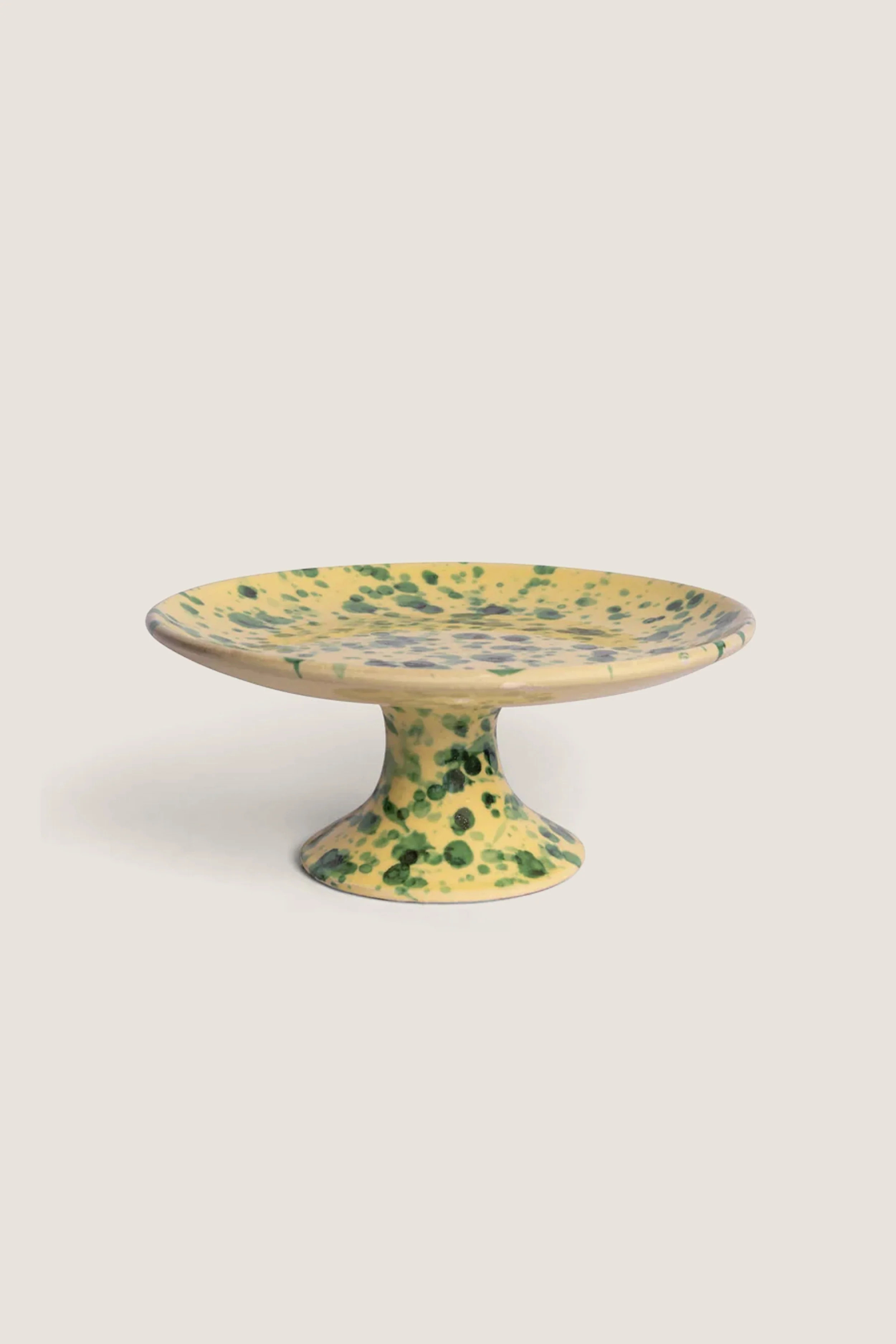 Yellow and Verde Splatter Cake Stand | Tuckernuck (US)