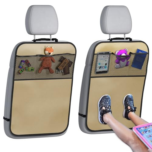 lebogner Back Seat Kick Mats (Beige) | Amazon (US)