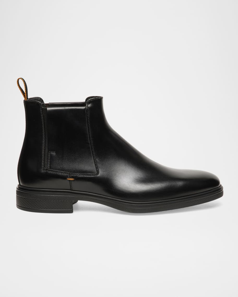 Santoni Men's Easy Leather Chelsea Boots | Neiman Marcus