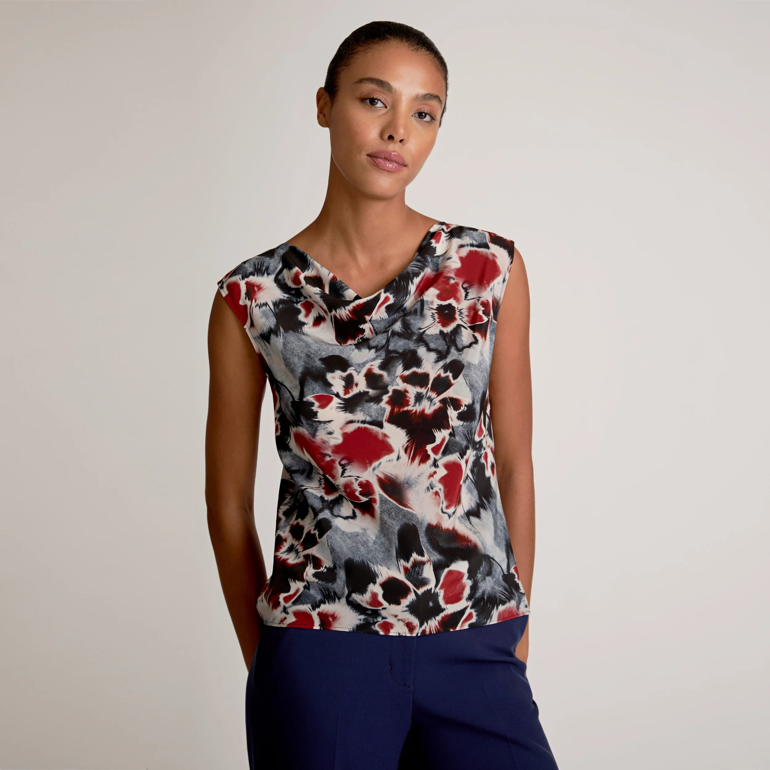 Nora Top - Printed Washable Silk :: Freesia Print | MM LaFleur