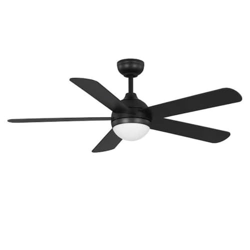 Hampton Bay Morland 52 in. Smart Indoor/Covered Outdoor Matte Black Ceiling Fan with Remote and Integrated LED Powered by Hubspace 59080 | Amazon (US)