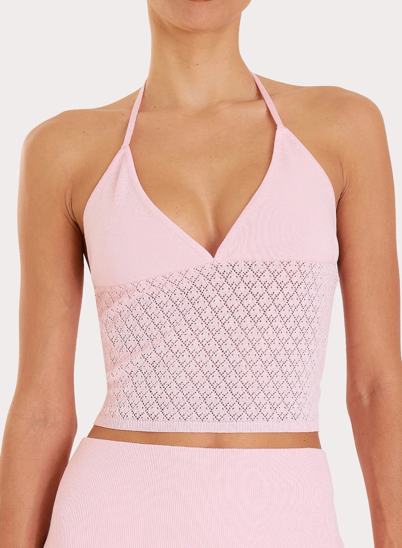 Women's Pink Contrast Knit Cami Top | Avani | 4th & Reckless | 4th & Reckless