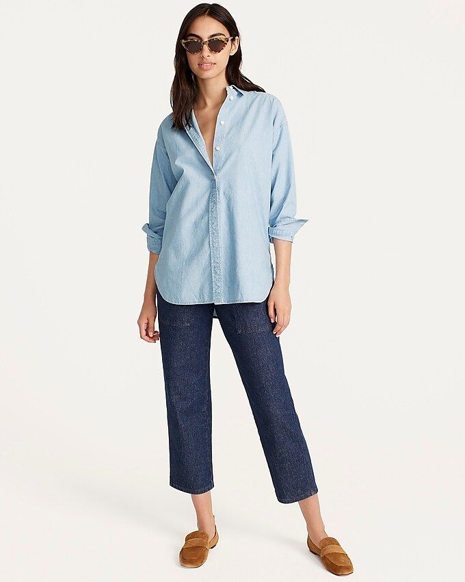 Petite relaxed-fit chambray shirt | J.Crew US