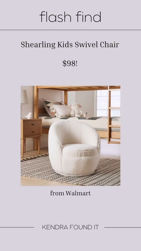 Any throne your kids can claim that doesn’t scream at you in neon is a win. But this ADORABLE shearling swivel kids chair isn’t just aesthetic, it’s downright stunning. 

The stitching creates texture and elegant lines and the fluffy shearling will have your kids cozying into their favourite new spot. The best part?! It’s super affordable and from Walmart! 

#kidschair #kidschairs #kidshomedecor #kidsdecor #homedecor #aesthetickidsdecor #aesthetickidsroom Kids Chair, Kids Decor, Kids Room Decor, Kids Home Decor, Kids Chairs. Walmart finds. Walmart home. Boucle chair. Aesthetic kids chair. Stylish kids chair. 

#LTKhome #LTKfindsunder100 #LTKfamily