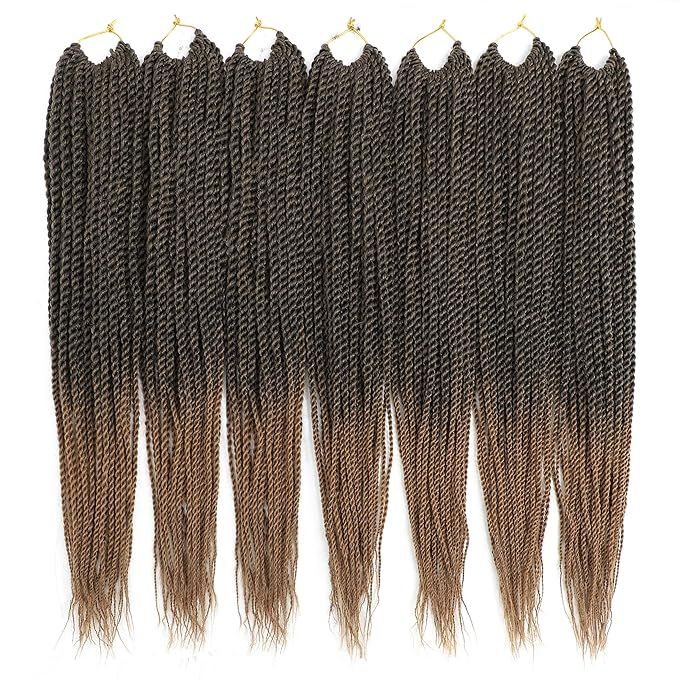 Ailsa 7Packs Crochet Braids Hair Senegalese Twist Crochet Braiding Hair 30Strands/Pack(14inch,T27... | Amazon (US)