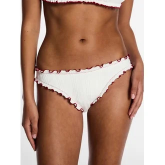 Kacey Lee Women's and Women's Plus Lettuce Edge Bikini Bottoms, Sizes XS-3X | Walmart (US)