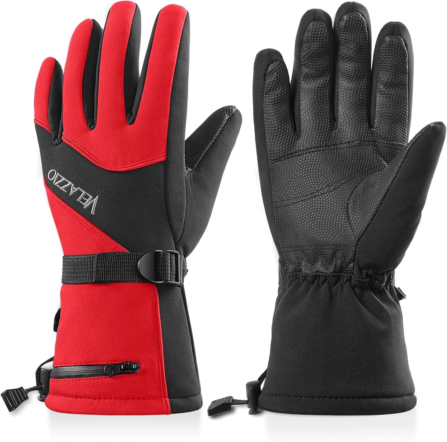 Ski Gloves - VELAZZIO Waterproof Breathable Snowboard Gloves, 3M Thinsulate Insulated Warm Winter Sn | Amazon (US)