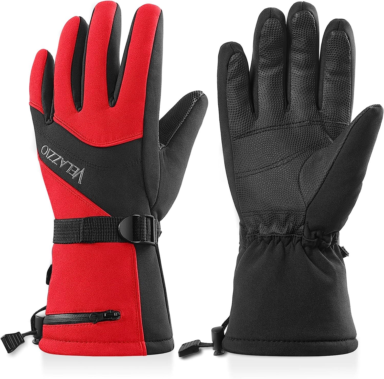 Ski Gloves - VELAZZIO Waterproof Breathable Snowboard Gloves, 3M Thinsulate Insulated Warm Winter Sn | Amazon (US)