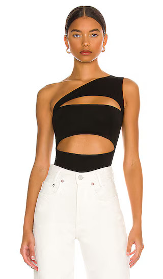 Tori Cut Out Bodysuit in Black | Revolve Clothing (Global)