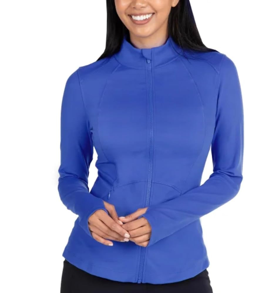 Spyder Women's Stretch Long Sleeve Zip Up Yoga Jacket with Thumb Holes | Amazon (US)
