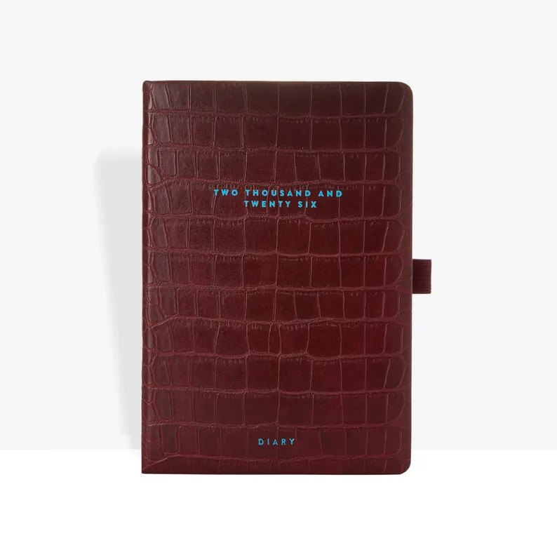 Burgundy Croc - A5 2026 Diary (weekly) - 2026 Diary With Monthly Tabs - Cushioned Fabric Covers -... | Etsy (US)