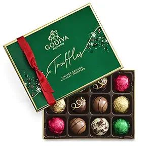 Godiva Chocolatier Chocolate Holiday Truffle Flight - 12 Piece Limited Edition Assorted Gift Box ... | Amazon (US)