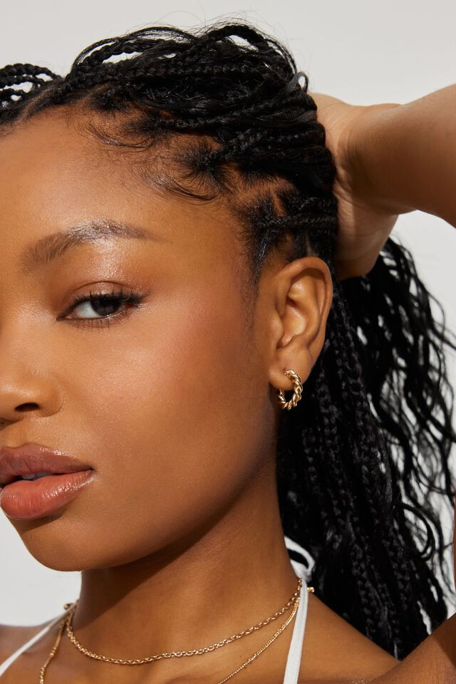 3 Pack Twist & Chain Earrings | Garage Clothing
