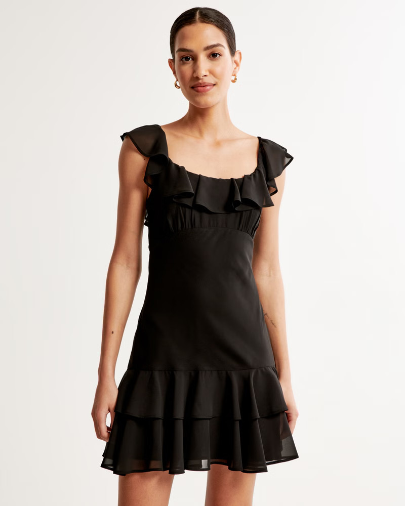 Ruffle Mini Dress | Abercrombie & Fitch (US)