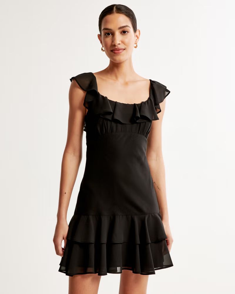 Ruffle Mini Dress | Abercrombie & Fitch (US)