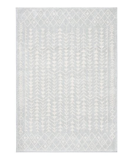 Light Gray & Ivory Blake Tulum Rug | Zulily