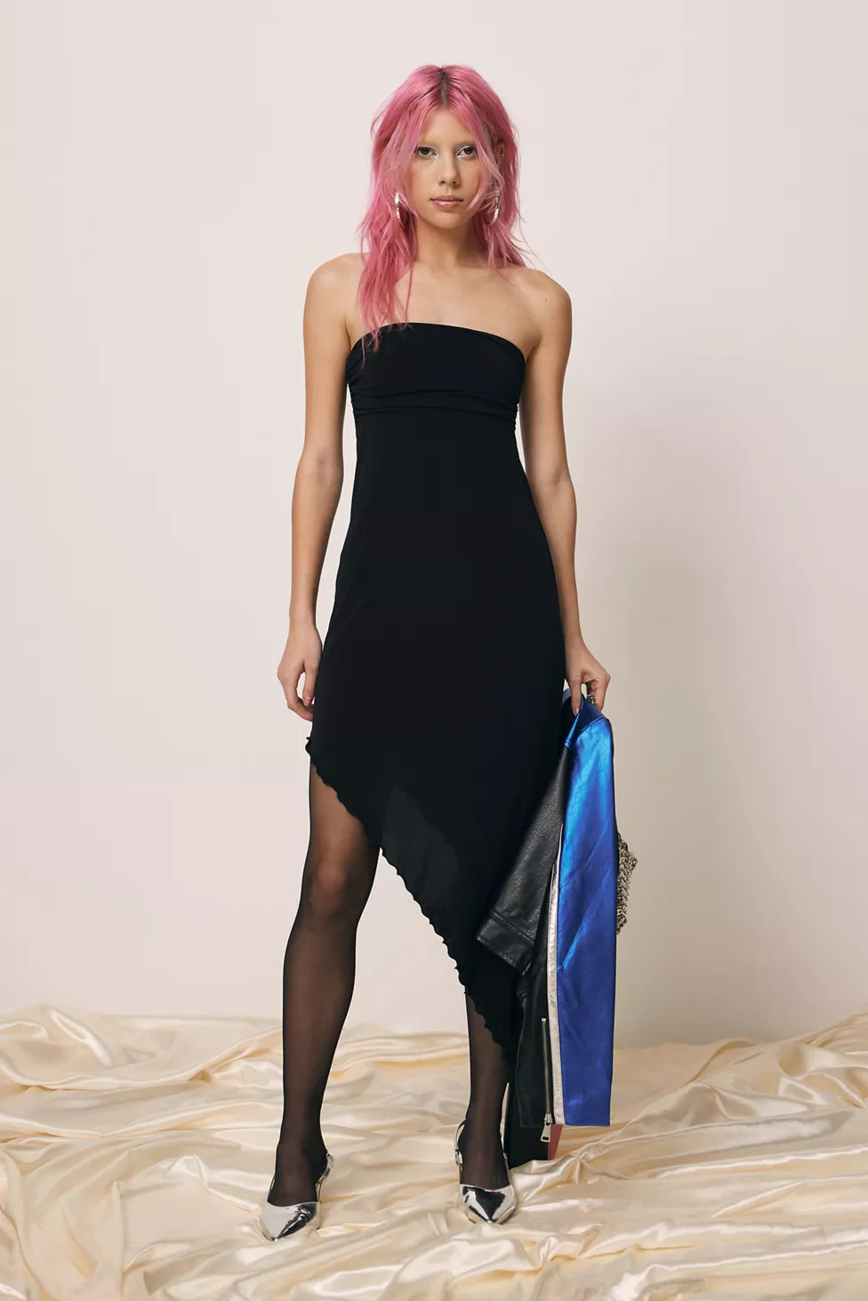 UO Y2K Asymmetrical Midi Dress | Urban Outfitters (US and RoW)