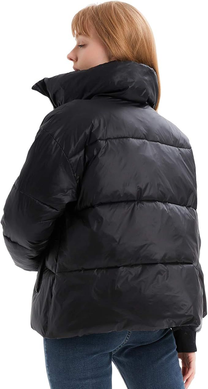 Wownach Women's Winter Short Warm Down Jacket Waterproof Oversized Puffer Quilted Coat | Amazon (US)