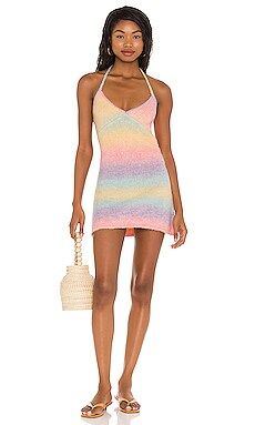 Frankies Bikinis Debbie Knit Dress in Pink Rainbow from Revolve.com | Revolve Clothing (Global)