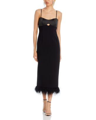 LIKELY Kalani Feather Trim Midi Dress Back to results -  Women - Bloomingdale's | Bloomingdale's (US)
