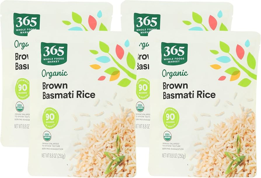 365 By Whole Foods Market, Rice Basmati Brown 90 Second Organic, 9 Ounce (Pack of 4) | Amazon (US)