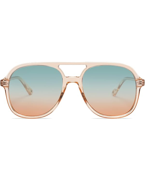 SOJOS Retro Square Polarized Aviator Trendy Sunglasses for Women and Men | Amazon (US)