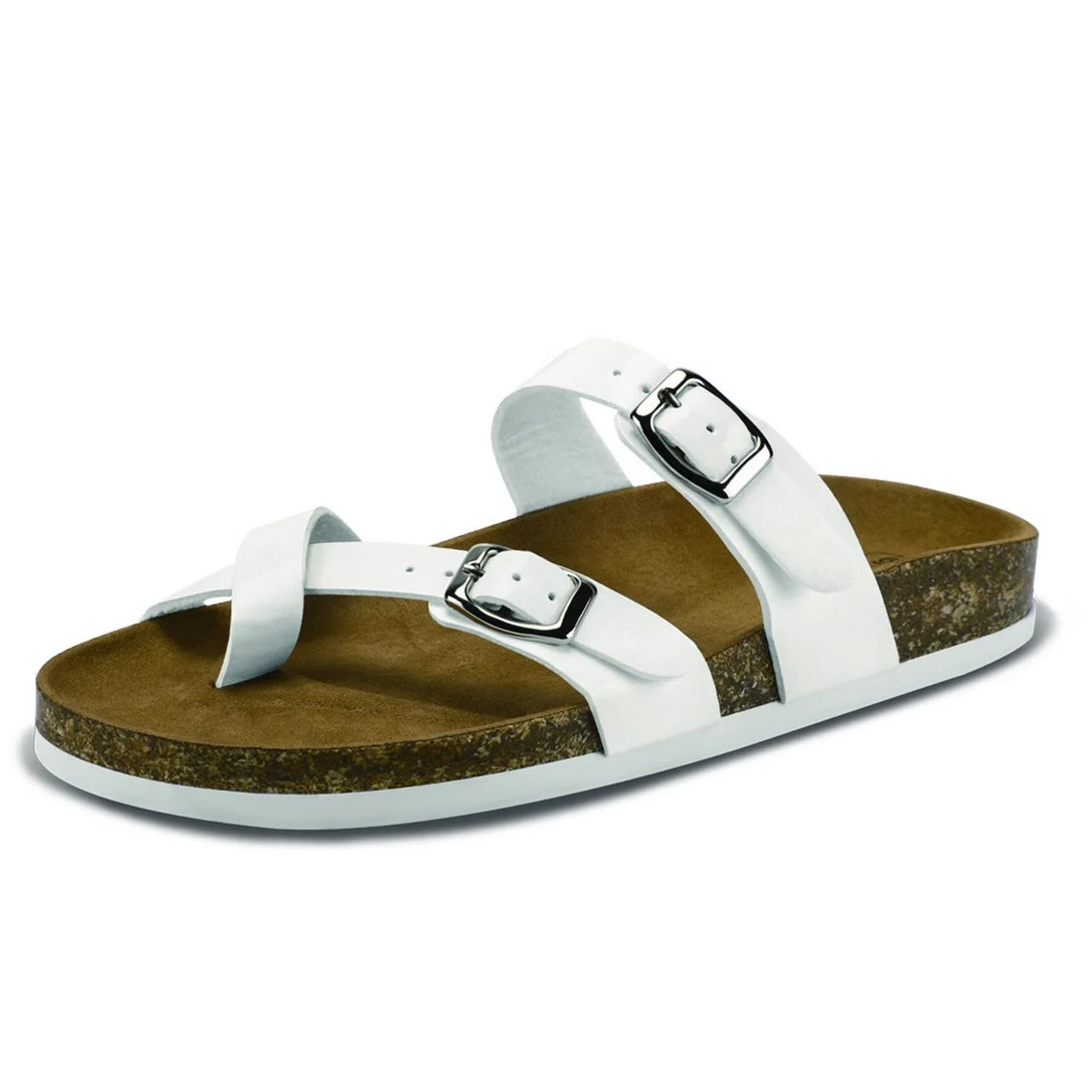 Bocca Women Adjustable Slide Sandals White Summer Flip-Flops Ring Open Toe 9M | Walmart (US)