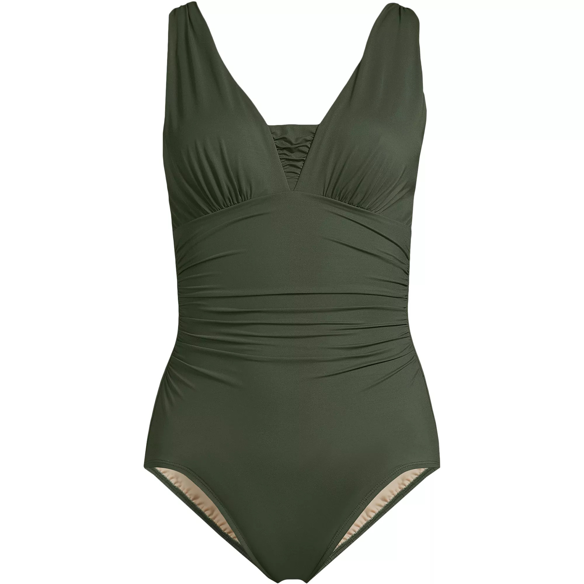 Women's New SlenderSuit Grecian Adjustable Low Leg One Piece | Lands' End (US)