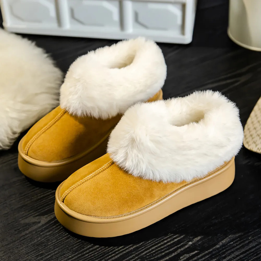 Women's Round Toe Plush Inner Thermal Winter Snow Boots, Non-slip Comfortable Platform Ankle Boot... | Temu Affiliate Program