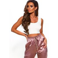 Little Treasure White Crop Top | Pink Boutique